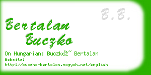 bertalan buczko business card